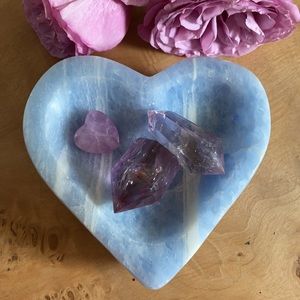 Blue Calcite Healing Crystal Bowl